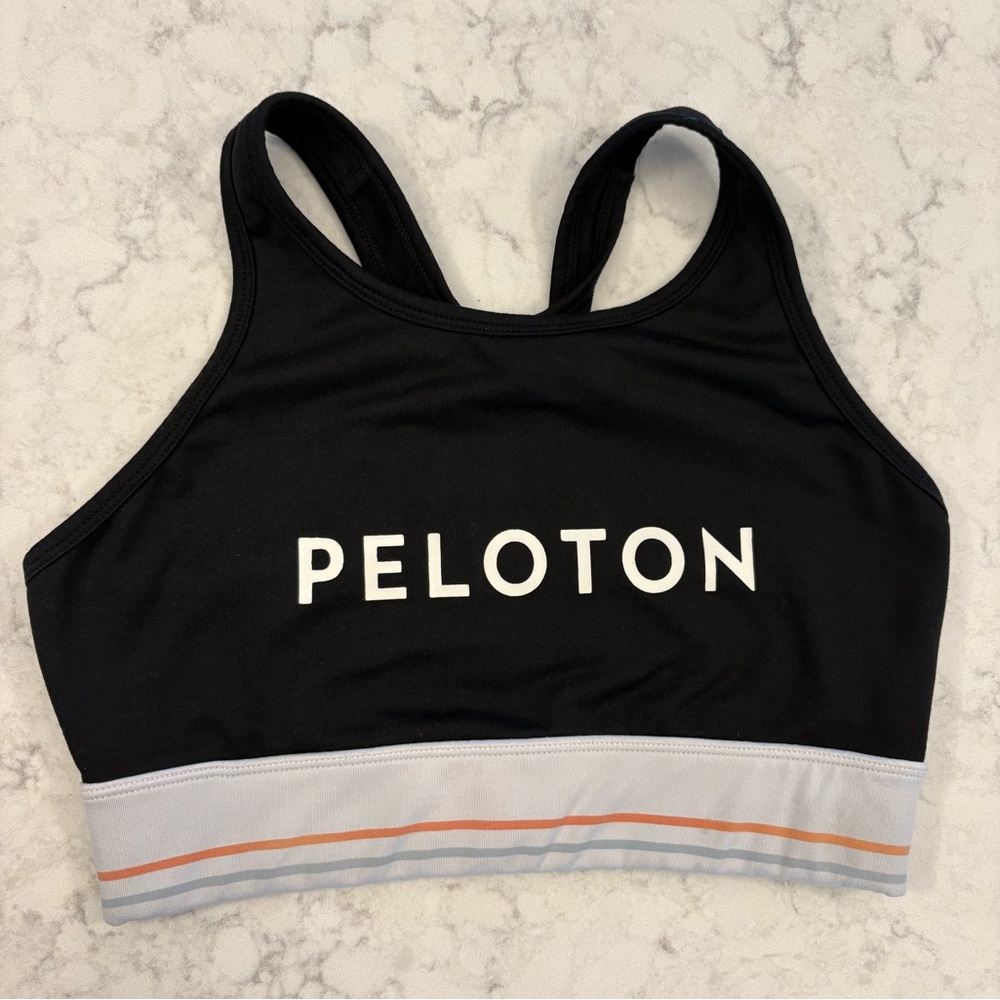Peloton Black and Gray Sports Bra